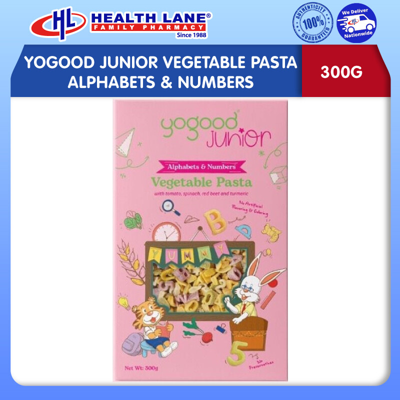 YOGOOD JUNIOR SAYUR PASTA - ALPHABETS & NUMBERS
